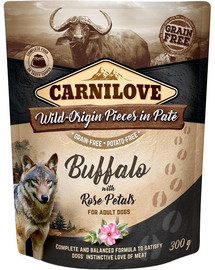 CARNILOVE Pâté pour Chien Buffle & Pétales de rose 300 g