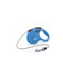 FLEXI Laisse New Classic Cordon XS 3m jusqu'à 12 kg Bleu