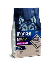 MONGE BWild Dog Adult - Croquettes d'oie avec herbes et fruits des bois - 2,5 kg