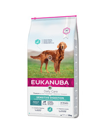 EUKANUBA Daily Care Adult Sensitive Digestion - pour chiens adultes ayant un tube digestif sensible - 12 kg