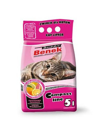 BENEK Super Compact Fraîcheur de Citron Litière 25 l