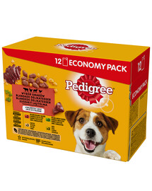 PEDIGREE Adult Jagnięcina Drób Wołowina 12x100g