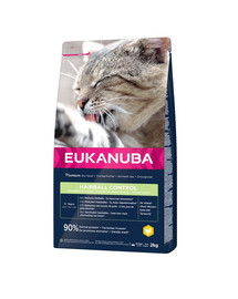 EUKANUBA - pour Chats Adultes pour réduire la formation de Boules De Poils - 2kg