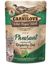 CARNILOVE Cat 24 x 85 g Fagiano e foglie di lampone