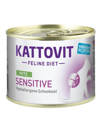 KATTOVIT Feline Diet Sensitive Tacchino 185g