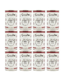 GUSSTO Cat Fresh Wild Boar cibo umido per gatti cinghiale 12x400 g