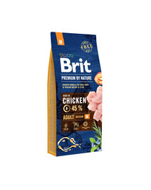 BRIT Premium By Nature Chicken Adult Medium M 15kg