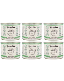 GUSSTO Cat Fresh Chicken mokra karma dla kotów świeży kurczak 6x200 g