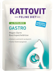 KATTOVIT Feline Diet Gastro Indyk z ryżem 24 x 85 g