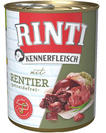 RINTI Kennerfleisch Reindeer Renifer 12 x 400 g