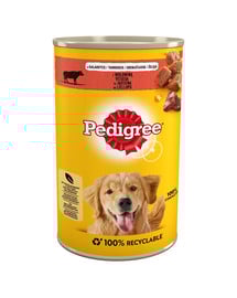 PEDIGREE con manzo in scatola di gelatina 1200g