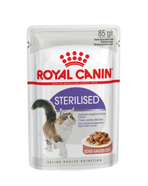 ROYAL CANIN Sterilised 24x85 g w sosie karma mokra w sosie dla kotów dorosłych, sterylizowanych
