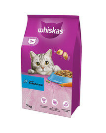 WHISKAS Adult 7 kg alimento secco completo per gatti adulti con delizioso tonno