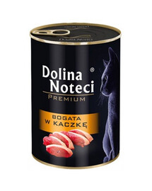 DOLINA NOTECI Premium Cibo ricco di anatra per gatti adulti 400g