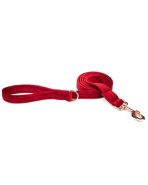 ESME FOR DOG Laisse pour chien en velours cherry 150cm/2cm