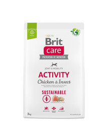 BRIT CARE Dog Sustainable Activity chicken insekt per cani adulti attivi con pollo e insetti 3 kg