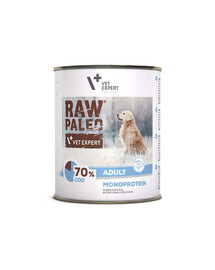 VETEXPERT Raw Paleo Dorsz/Cod Adult Can 800g