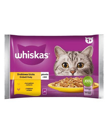 WHISKAS Poultry Feast Tacchino e pollo in gelatina 4x85g