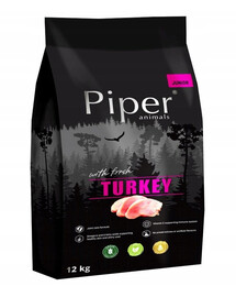 PIPER Cibo secco per cani Junior con tacchino 12kg