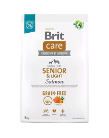 BRIT Care Grain-free Senior&Light cibo secco con salmone 12 kg