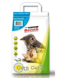 BENEK Super Corn Cat lettiera di mais per gatti profumo marino 14 l