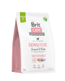 BRIT CARE Dog Sustainable Sensitive fish insekt per cani adulti con pesce e insetti 3 kg