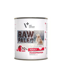 VETEXPERT RAW PALEO Adult beef 800 g mokra karma wołowina