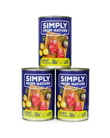 SIMPLY FROM NATURE Mokra karma dla psa Kozina z ziemniakami 3 x 400 g