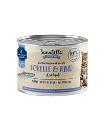 SANABELLE Trota e manzo 400 g di cibo umido per gatti adulti