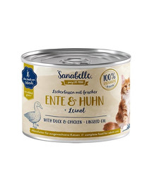 SANABELLE Anatra e pollo 195 g di paté per gatti adulti