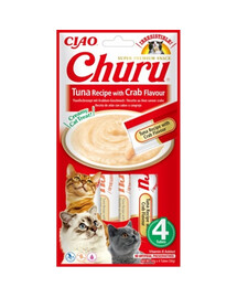 INABA Churu Tuna with crab flavour 4x14g tuńczyk z krabem dla kota