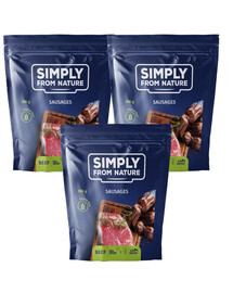 SIMPLY FROM NATURE Naturalne kiełbaski z wołowiną 3 x 200 g