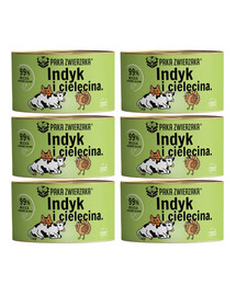 PAKA ZWIERZAKA Karma mokra Indyk z cielęciną 6x200 g
