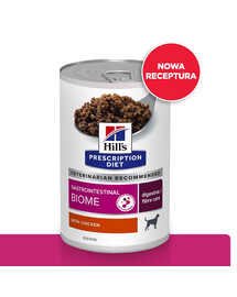 HILL'S Prescription Diet Gastrointestinal Biome 12x370g mokra karma dla psów s kurzcziakem