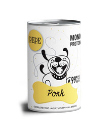 PAKA ZWIERZAKA PEPE Pork 99% (wieprzowina) 6x400 g