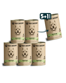 PAKA ZWIERZAKA Karma jagnięcina i jabłko z miętą dla psa 6 x 400 g