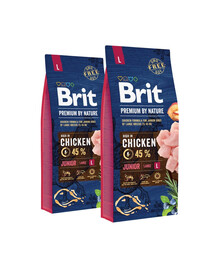 BRIT Premium By Nature Chicken Junior Large L 30kg (2 x 15kg)