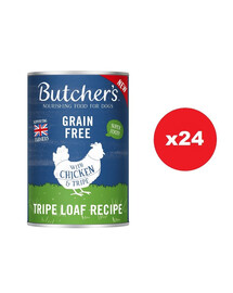 BUTCHER'S Original Tripe, karma dla psa, z kurczakiem i żwaczem, pasztet 24 x 400g