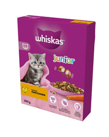 WHISKAS Junior 6x300 g alimento secco completo con delizioso pollo per gattini