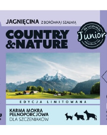 COUNTRY&NATURE Junior Bezzbożowa karma jagnięcina dla szczeniąt 400 g