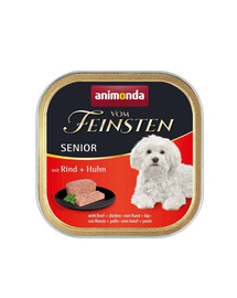 ANIMONDA Vom Feinsten Senior with Beef, Chicken 22x150 g z wołowiną i kurczakiem dla starszych psów