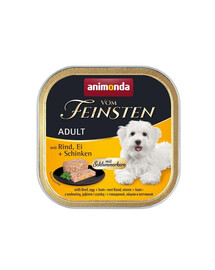 ANIMONDA Vom Feinsten Adult 150 g - manzo, uova e prosciutto