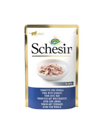 SCHESIR Jelly Adult Tuna&Sea Bass 85g tonno con branzino in gelatina