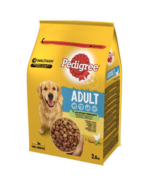 PEDIGREE Adult 3x2,6 kg con pollo e verdure alimento secco completo per cani adulti