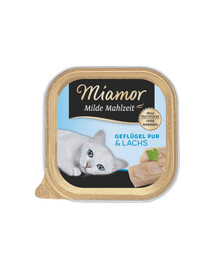 MIAMOR Milde Mahlzeit Poultry Pure&Salmon 100g drób i łosoś