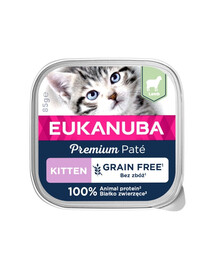 EUKANUBA Grain Free Kitten pâté pour chatons Agneau 85 g
