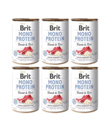 BRIT Mono Protein Lamb & Rice 6x400 g monoproteinowa karma jagnięcina i ryż