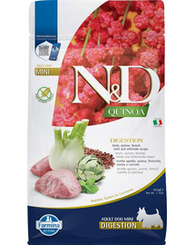 FARMINA N&D Quinoa Dog Adult Mini Digestion Grain Free jagnięcina, quinoa, fenkuł włoski i karczoch 800g