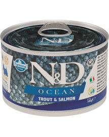 FARMINA N&D Ocean dog trout & salmon mini 140 g