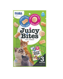 INABA Juicy Bites crocchette umidificate con brodo e calamari per gatti 33,9 g (3x11,3 g)